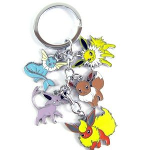 Pokemon Eevee Anime Fashion Metal Charm Keychain